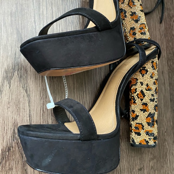 Schutz for Anthropologie - Adneia Leopard Print Heels - Picture 6 of 14